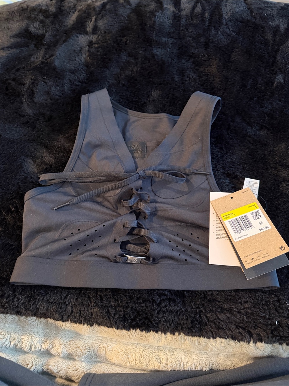 Nike Black Lace-Up Training Sports Bra